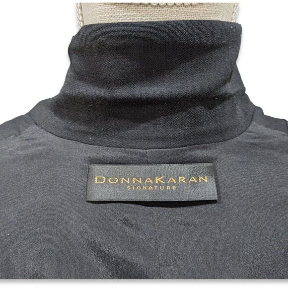 Donna Karan Signature Women's Black Single Button Wool Blazer Size US 8 - Picture 8 of 10